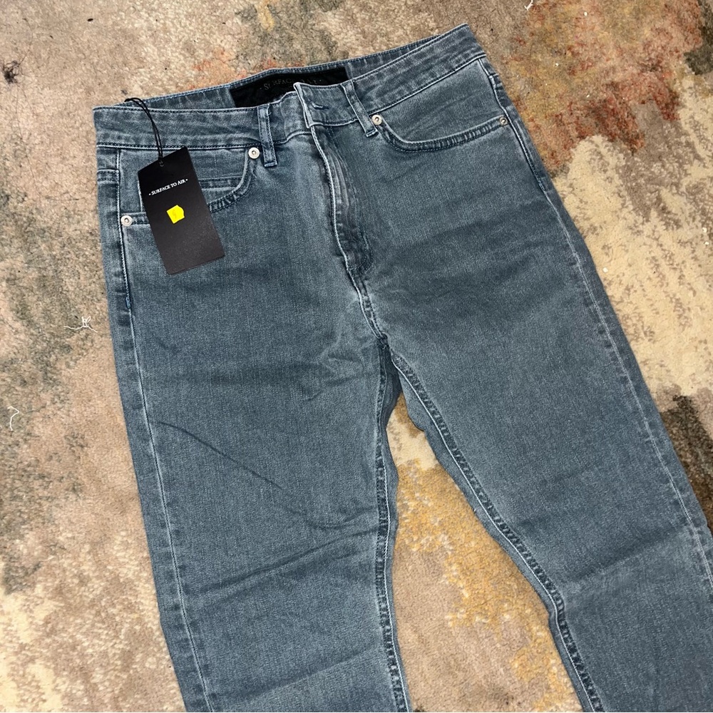 Surface to air jeans Light Blue Grey Dusty Denim Skinny Size 29 Women Brand New
